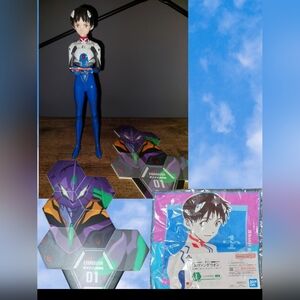 Bandai Namco Evangelion Shinji Plugsuit Figure & Hand Towel